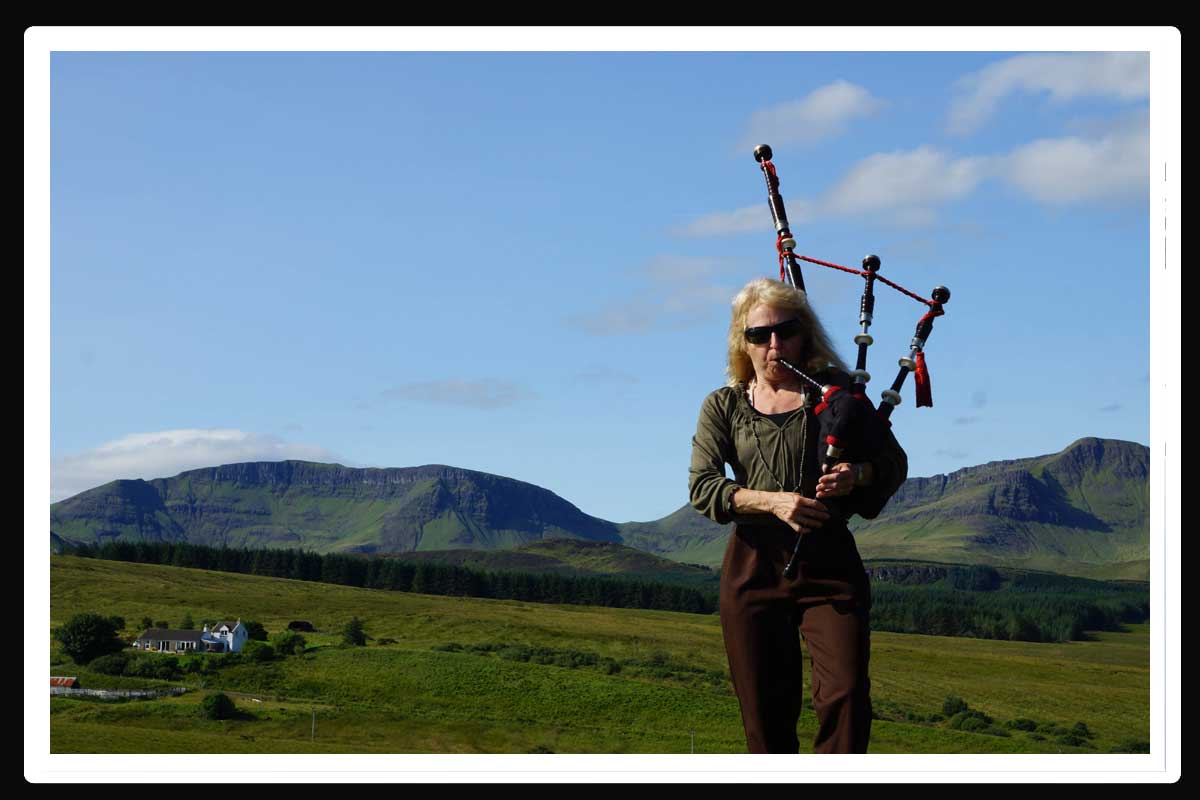 Pat's music filled the Scottish Mountains